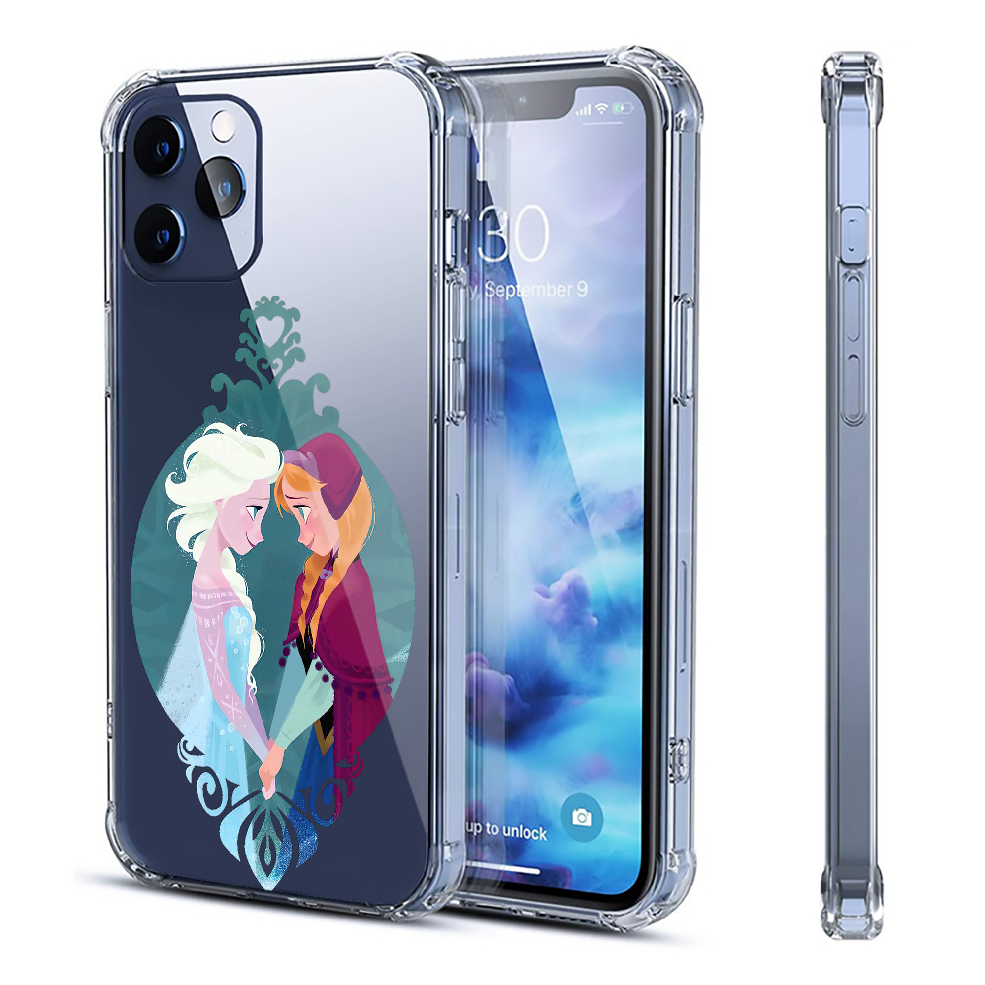 （画像用） アナと雪の女王 アンナ エルサ Frozen Anna Elsa 【iPhone 12シリーズ対応】透明スマホケース（クリアソフトケース）